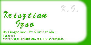 krisztian izso business card