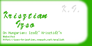 krisztian izso business card